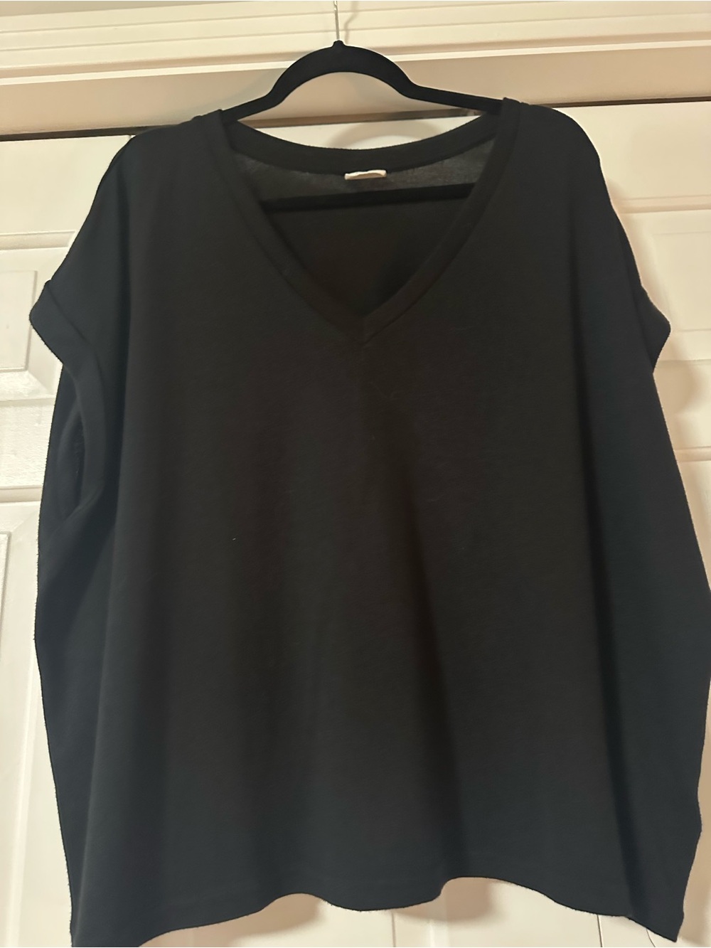 Mod Ref Black V-Neck Relaxed top